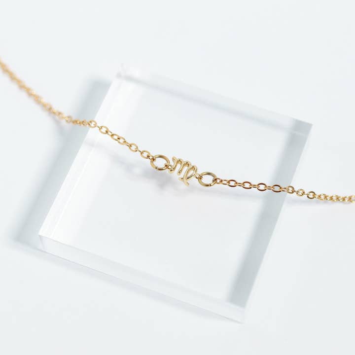 WJW - Wholesale Individual charm/pendant - 14K Gold Plated Sterling Silver Zodiac Connector Charm for Permanent Jewelry5