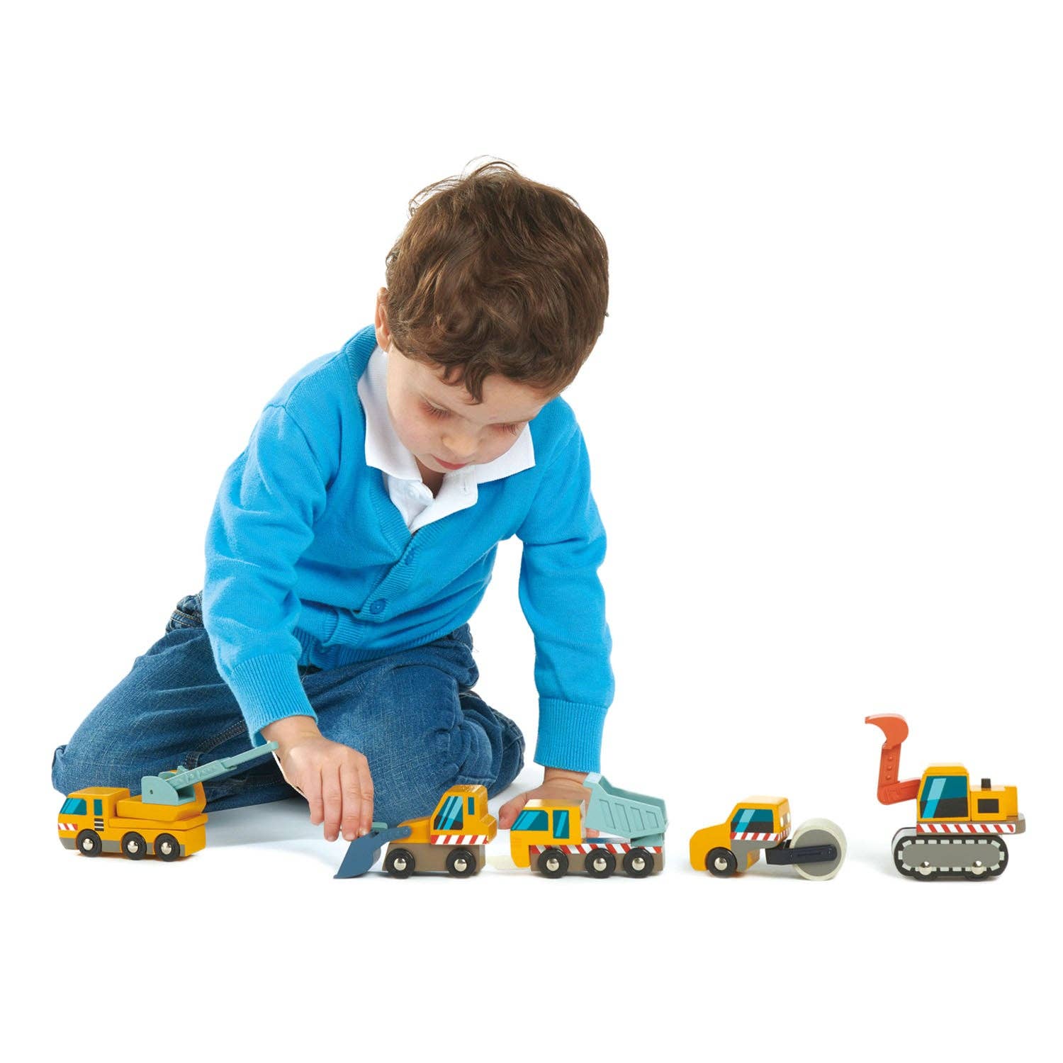 ThreadBear Design UK/EU - Wholesale Toy Car/Truck - Kids - Tender Leaf Construction Site2
