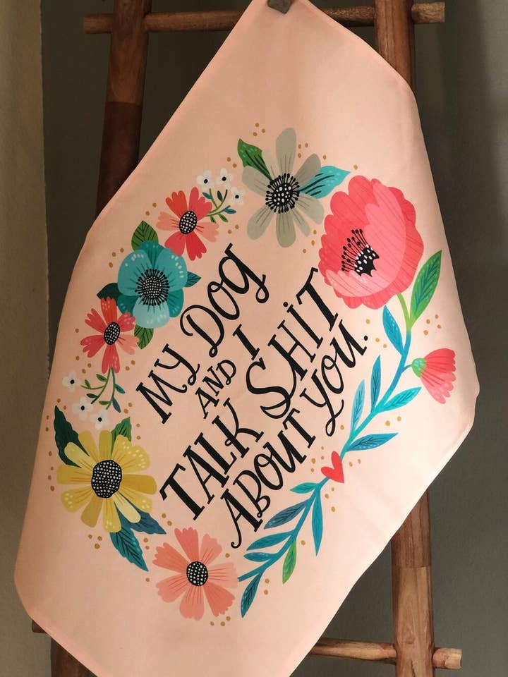 The Dog Honesty Tea Towel for wholesale by Jude+Rémy - Pup Threads