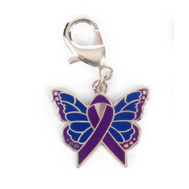 Grace & Able - Wholesale Keychain - Women's - Butterfly Charm for Rheumatoid Arthritis Awareness