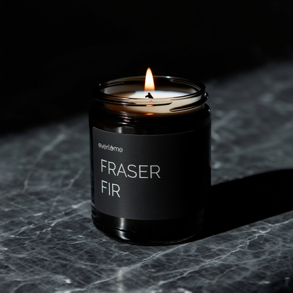 Everlume - Vente Bougie en bocal - Bougie en pot en cire de soja au sapin de Fraser - Non toxique, 50 heures de combustion2