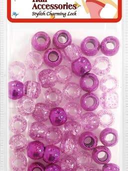 LARGEL ROUND GALACTIC BEADS GALACTIC PINK for wholesale by MI Hair Distribution