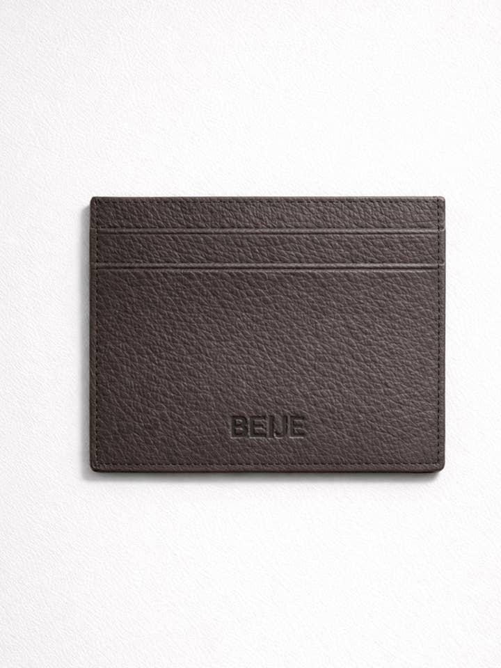 Tarjetero de Cuero Chocolate para venta al por mayor de BEIJE