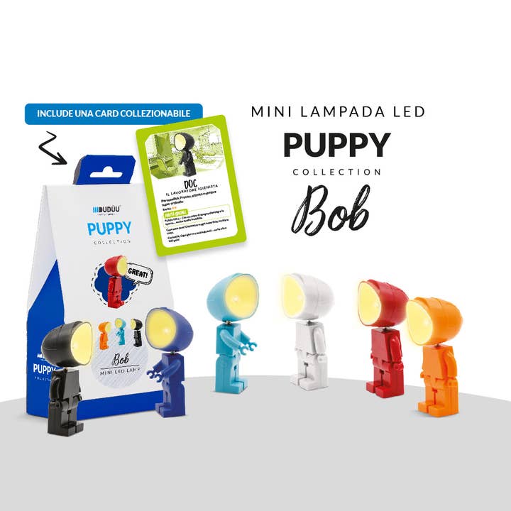 Dudùu Puppy Bob - Mini Lampada LED - Gadget Regalo per la vendita all'ingrosso da parte di VIBES SRLS