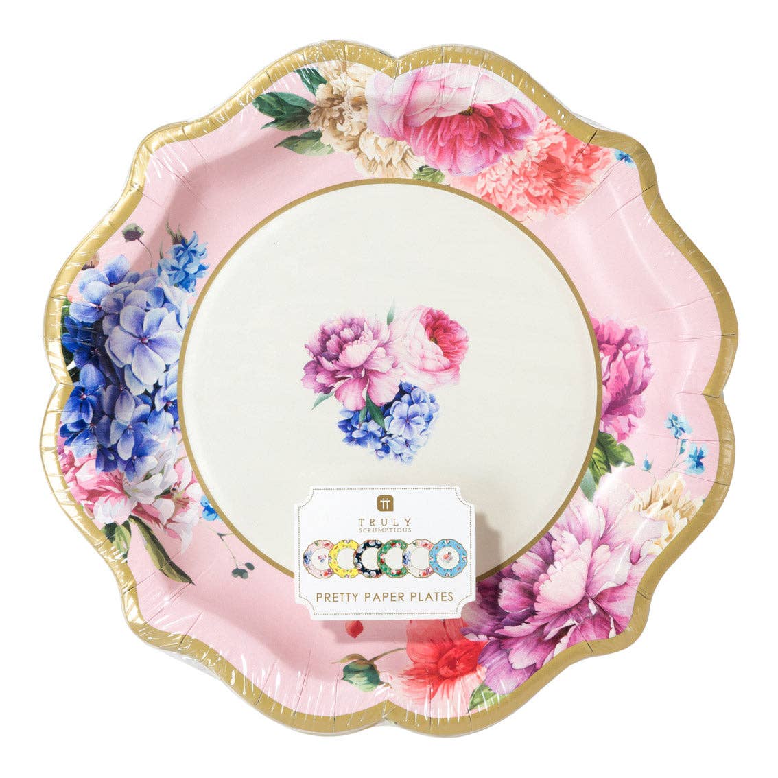 Talking Tables USA - Wholesale Disposable Plate - Mixed Floral Paper Plates - 12 Pack | Tea Party |12