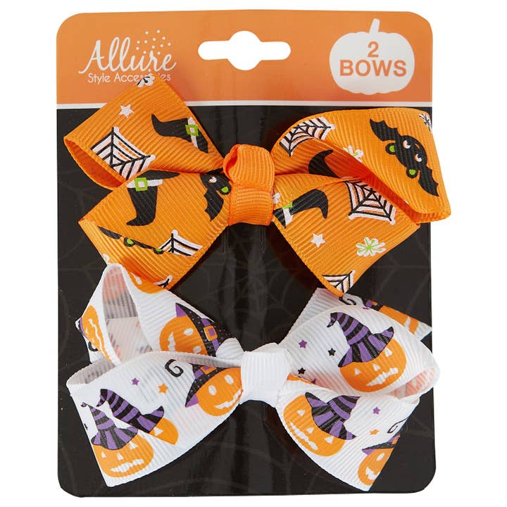 Boucles d'Halloween Allure - Orange et blanc - Titre par défaut pour la vente par Allure Style Accessories