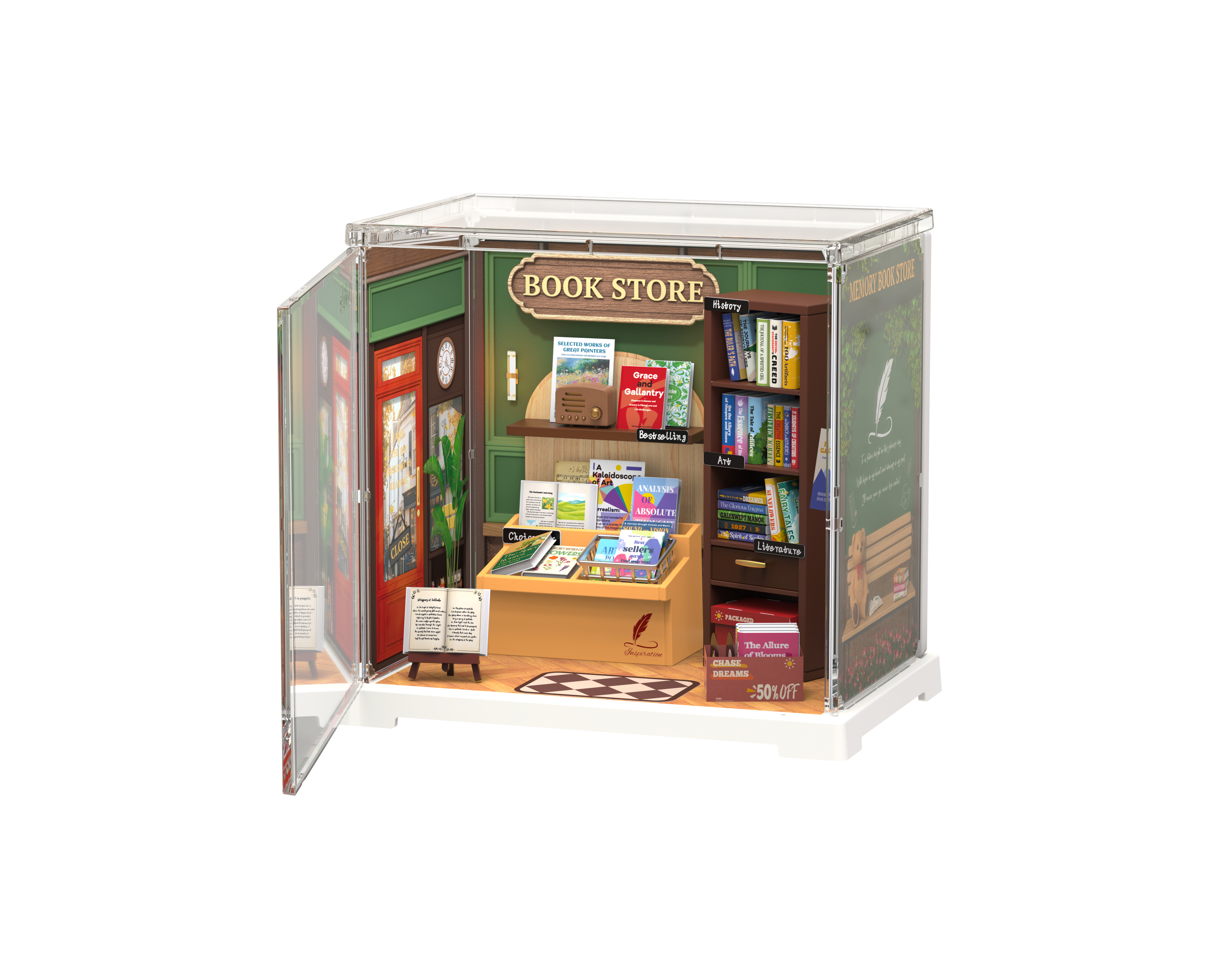 Robotime - Wholesale DIY Craft Kit - DWS04B Rolife Memory Book Store DIY Miniature House0
