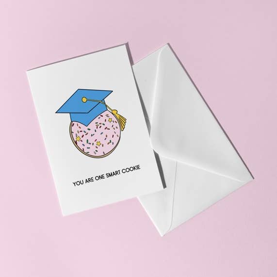 Smart Cookie Graduation Greeting Card for wholesale by Studio CJOY