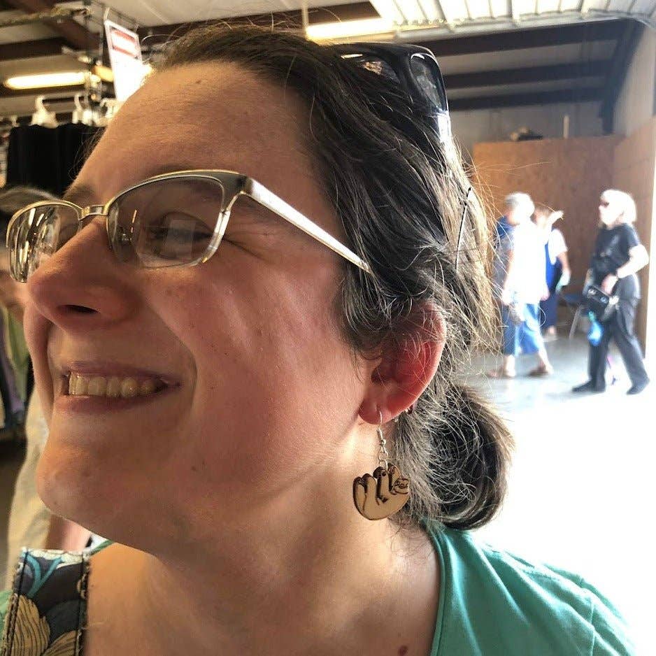 Cates Concepts - Wholesale Dangle Earrings - Cute Hanging Sloth Dangle Earrings4