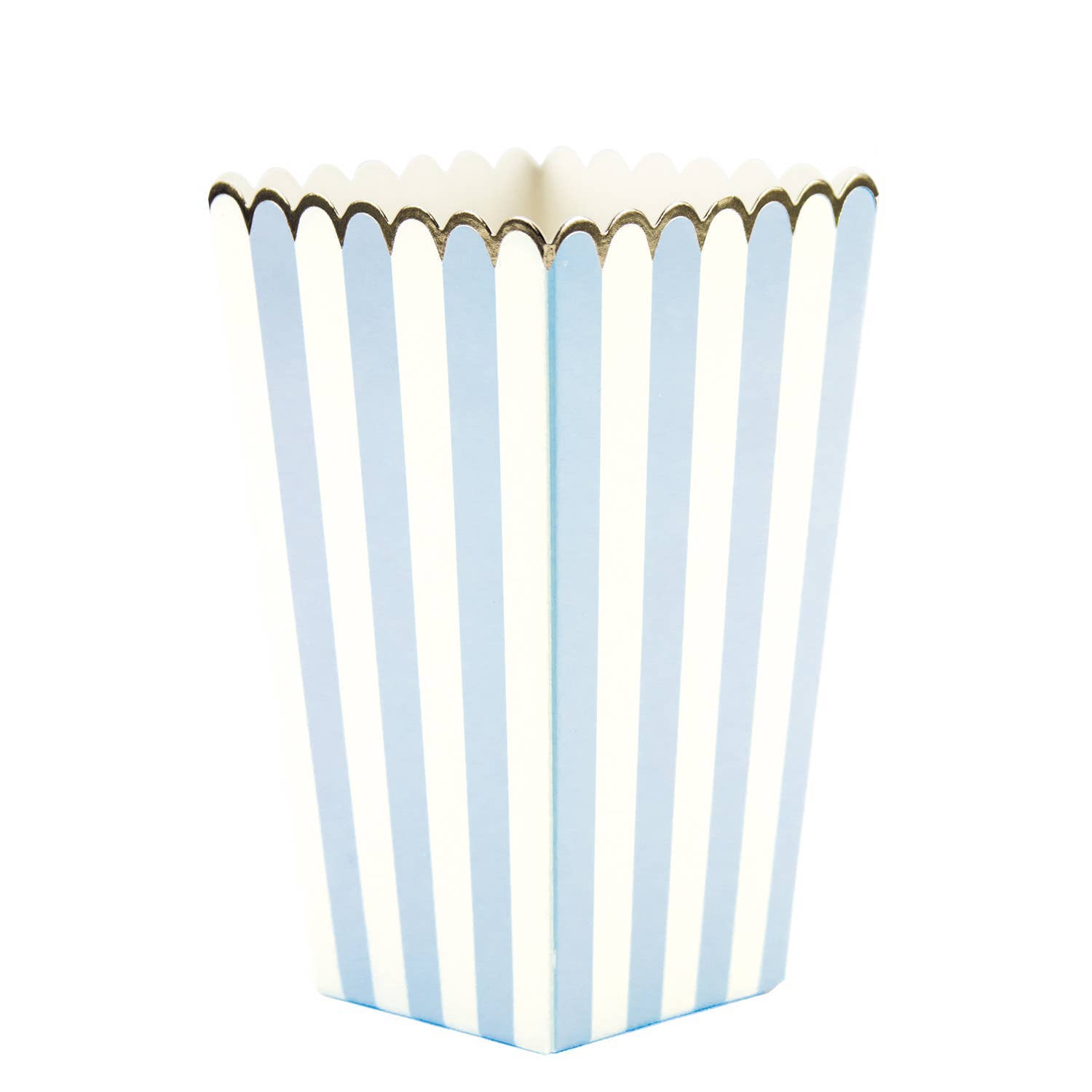 Tim&Puce Factory - Wholesale Party Favor Bag/Box - PASTEL BLUE AND GOLD POPCORN BOXES X 80