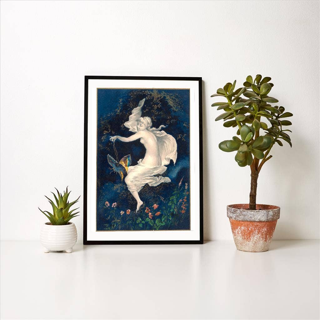 Found Image Press - Wholesale Art Print - Art Print IS-97 Butterfly and Wood Nymph1