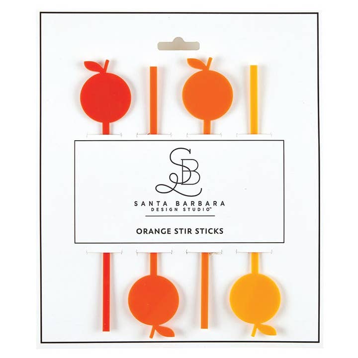 Santa Barbara Design Studio by Creative Brands - Wholesale Drink Stirrer - Stir Sticks - Orange2