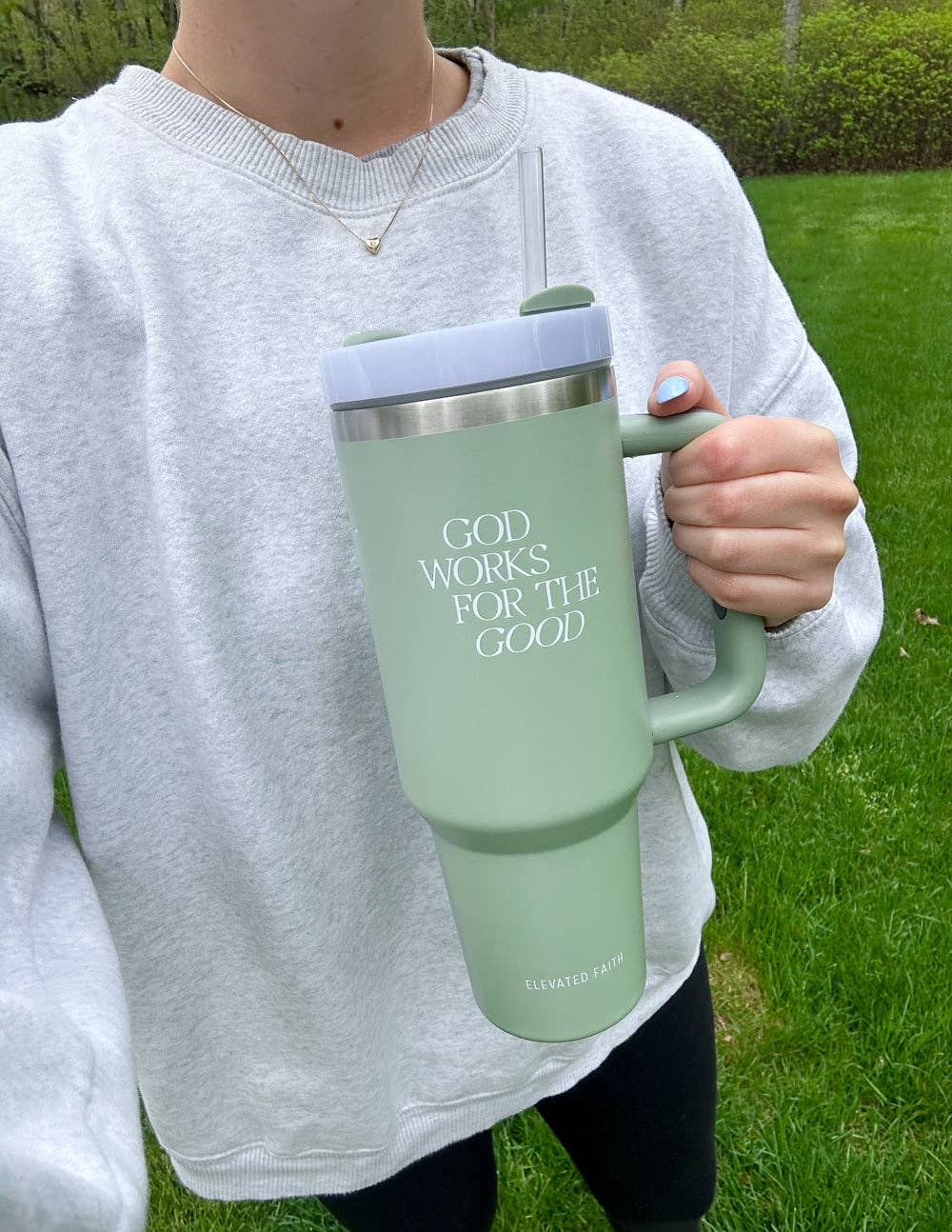Elevated Faith - Wholesale Insulated Mug/Tumbler - God Works for the Good 40 oz Tumbler6