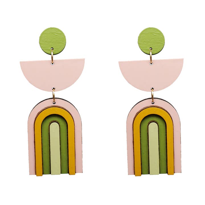 Le Chic Miami - Venta al por mayor Pendientes colgantes - Pendientes Arco Iris1