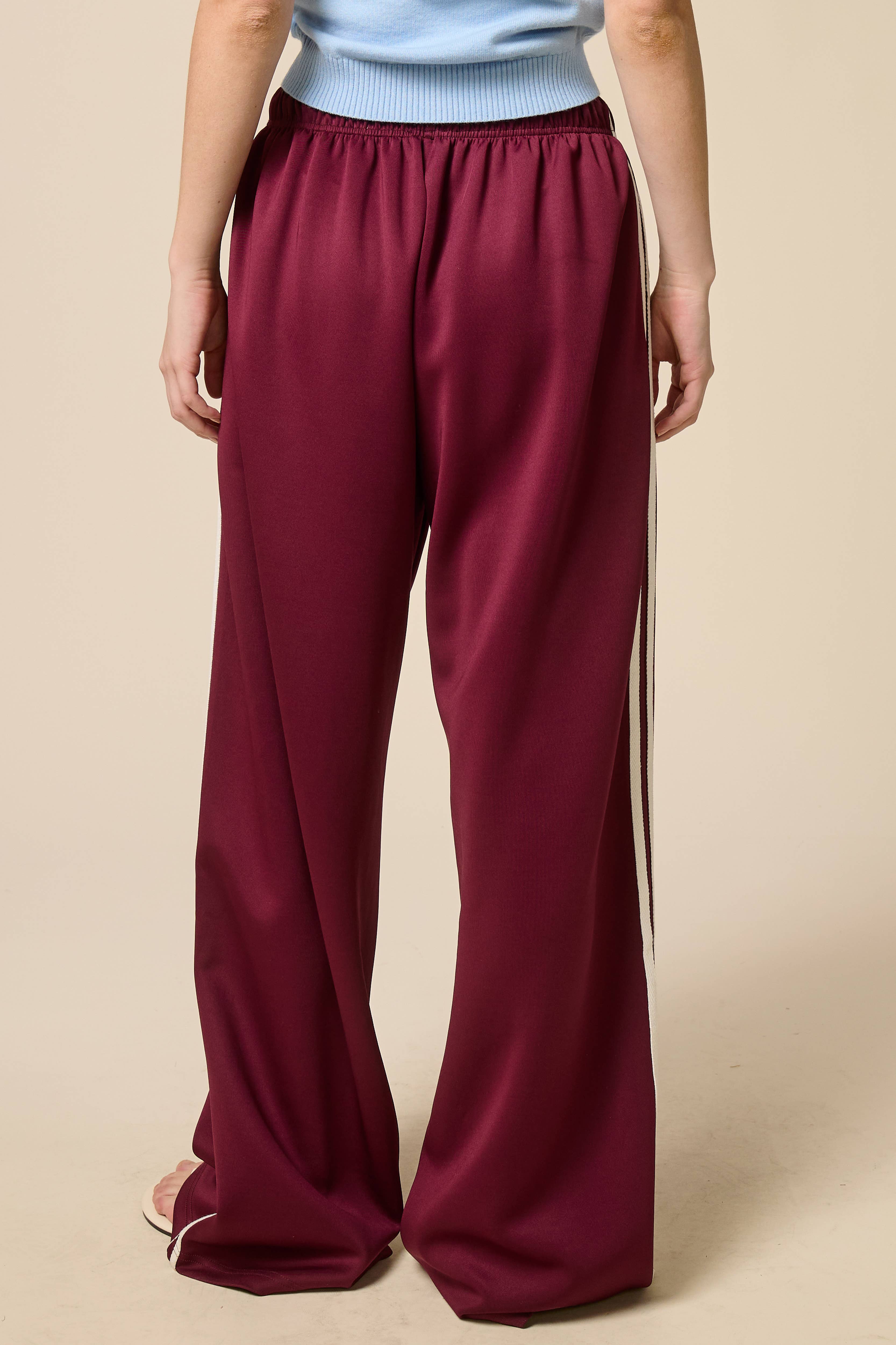Mimosa - Wholesale Pants - Women's - Wide Leg Track Pants with Side Stripes12