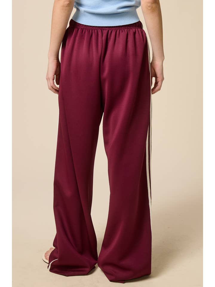 Mimosa - Wholesale Pants - Women's - Wide Leg Track Pants with Side Stripes12