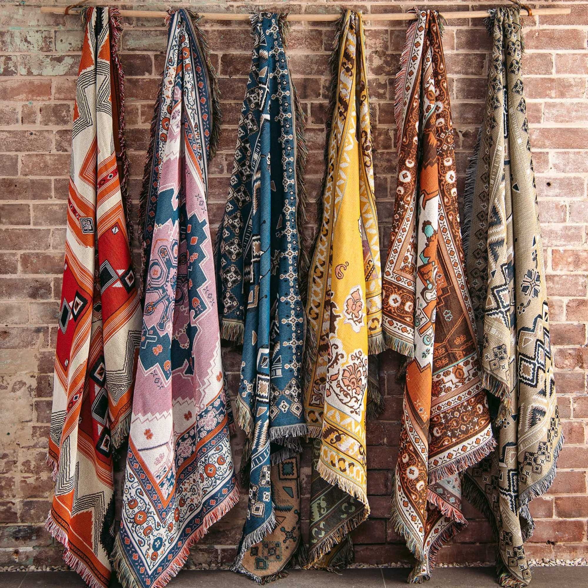 HENDEER – wholesale Picknickfilt – 'Norwegian Wood' Vävd picknick/kasta17