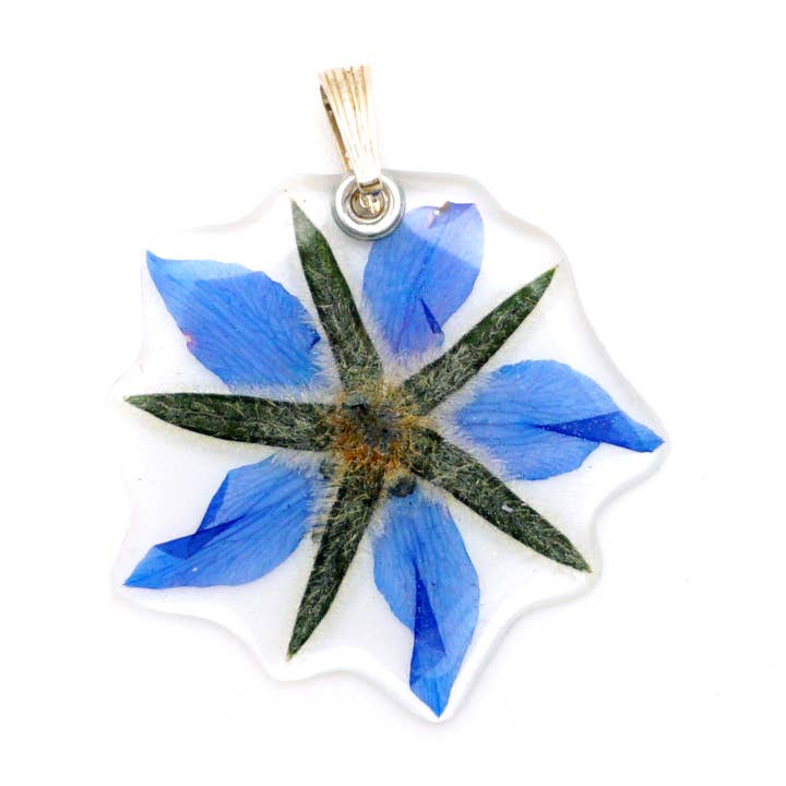 69223 Borage Flower Pendant for wholesale by Petal Connection