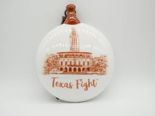 Valiant Gifts Inc - Wholesale Ornament - Texas Campus Ceramic Puff Ornament0
