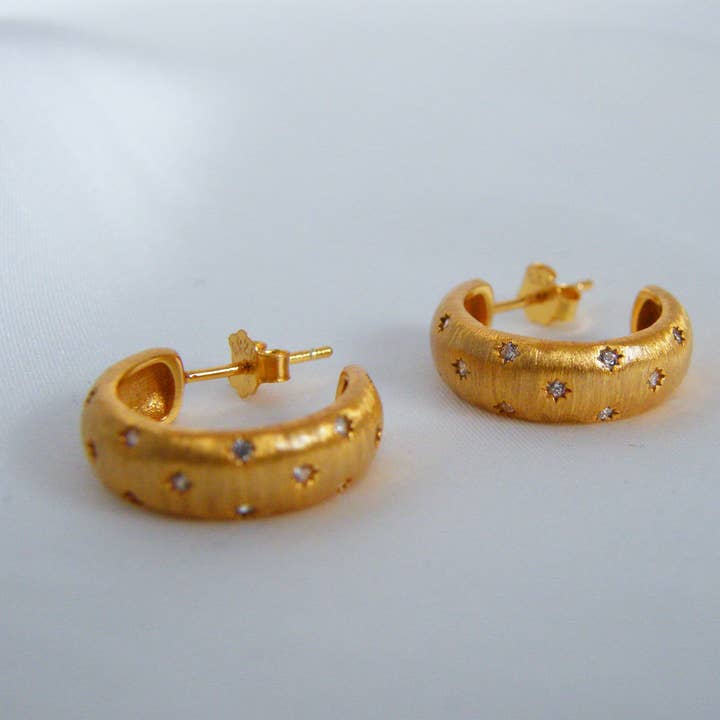 The Stella Hoops for wholesale by Dara Jewellery