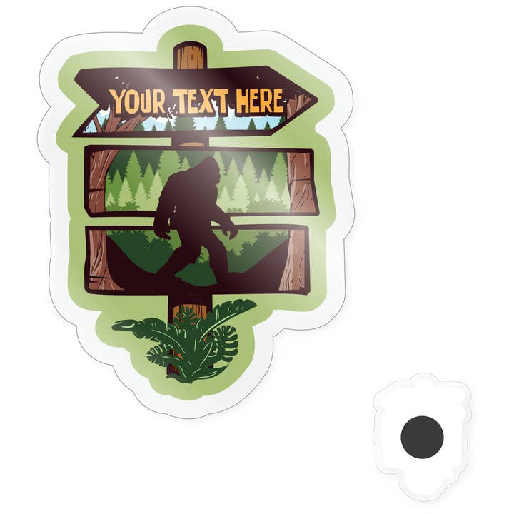 Magnet - Bigfoot Trail Sign for wholesale by Morris Magnets