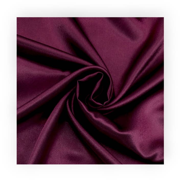 Crepe Back Satin, Plum Purple for wholesale by City Fabrics