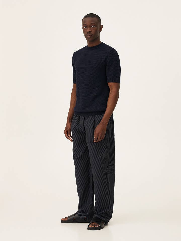 NOYOCO - Wholesale Pants - Women's - Helio midnight stripes pants2