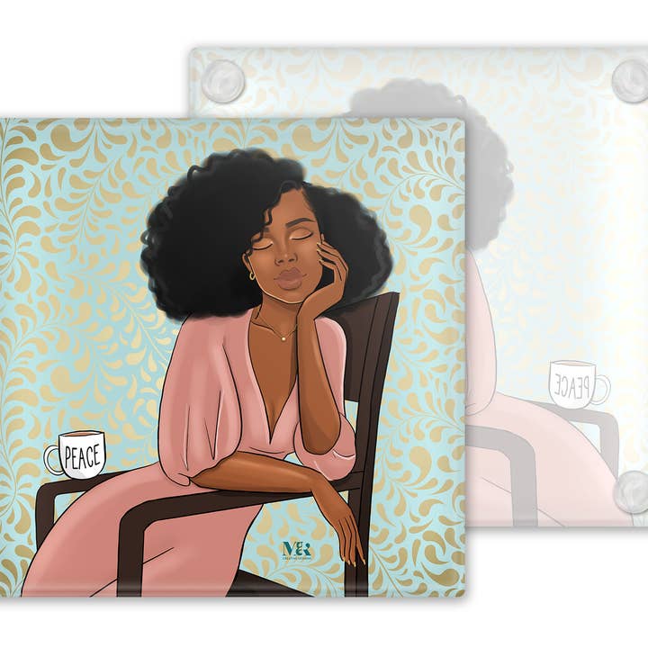 At Peace Coasters - Set of 4 for wholesale by M&K Creative Designs
