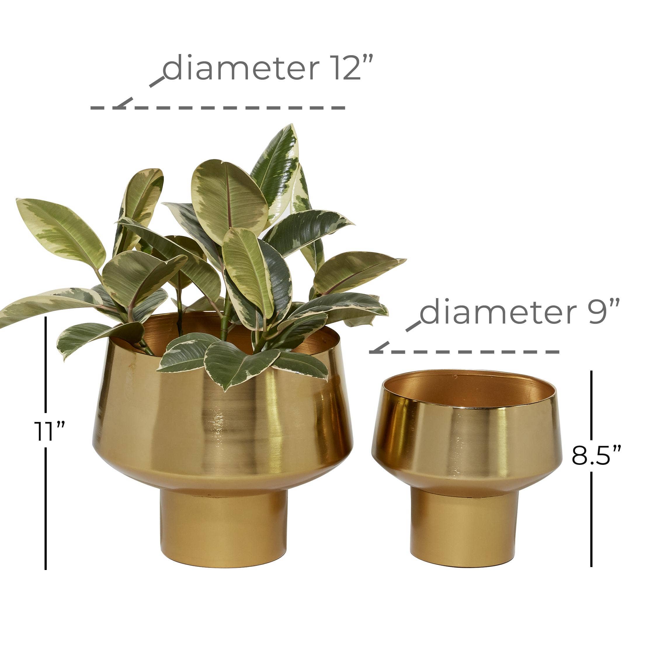 Deco Marché - Wholesale Plant Pot - Glam Gold Metal Planter Set6
