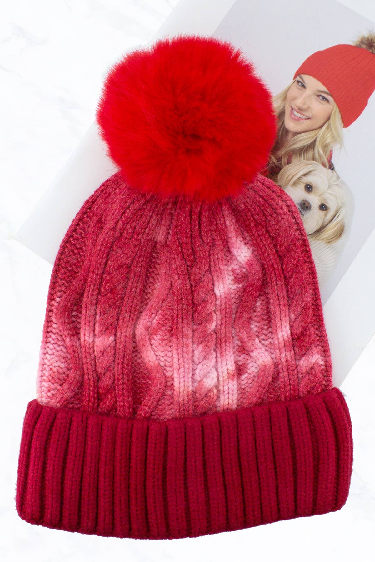 Suzie Q USA - Vente Bonnet – femme - Bonnet New Fashion Tie Dye POM8