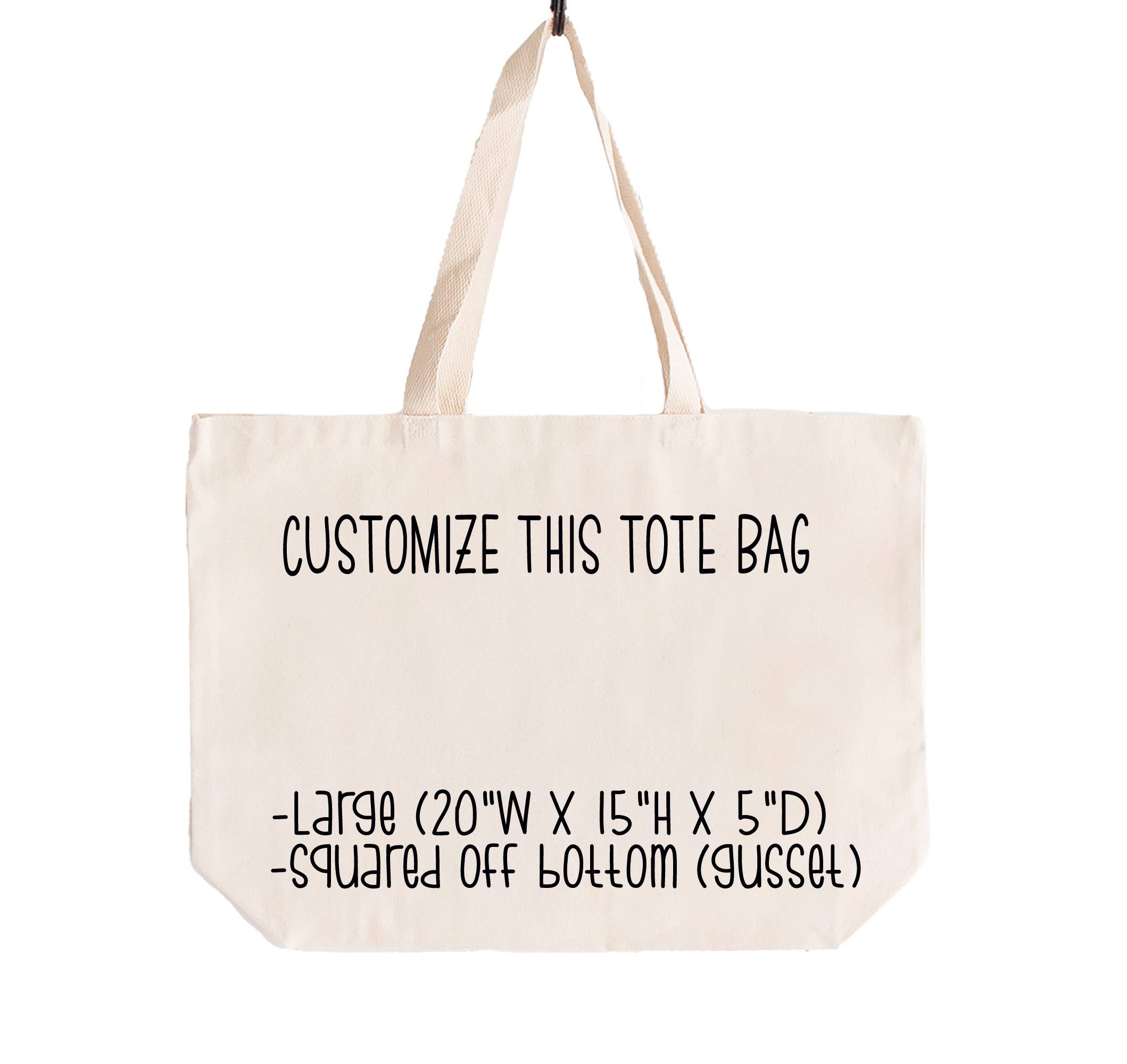 Sycamore Creek Makers – wholesale Bärkasse - Unisex – Tygkasse med personlig tryckning, 12 oz bomull, 20 x 15 x 5 cm0