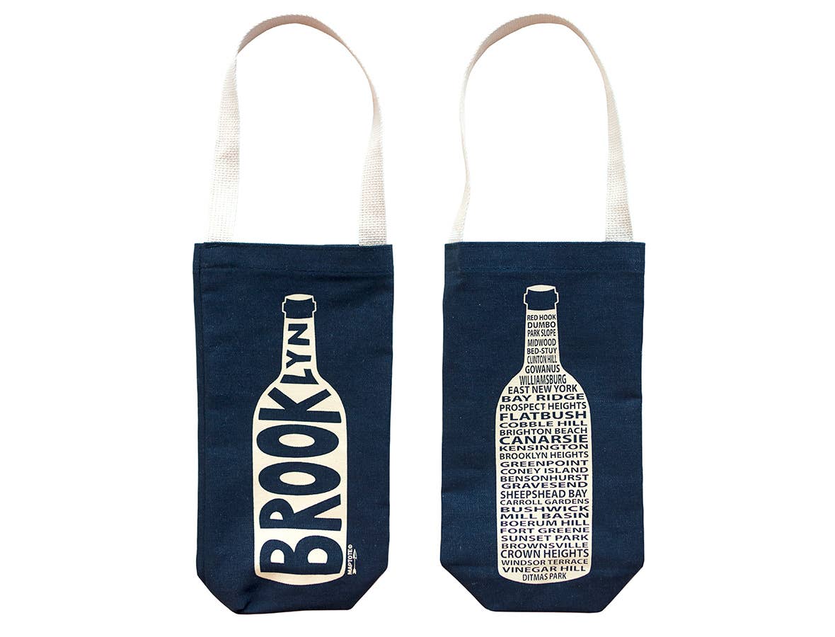 Maptote – Großhandel Weintasche – Brooklyn Single Wine Totes - In den USA hergestellte Baumwolltasche1