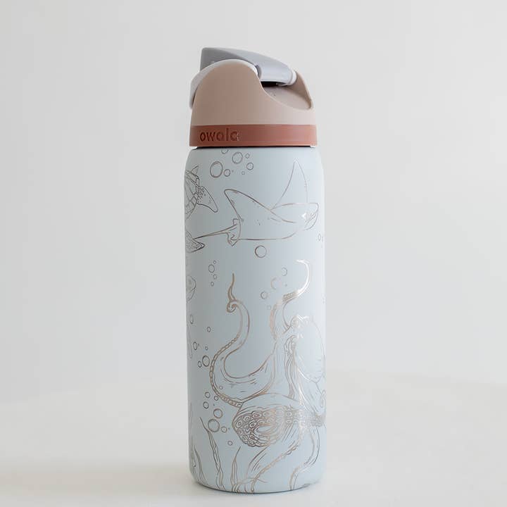 KNOTS + NOOK - Wholesale Insulated Mug/Tumbler - SEA LIFE ENGRAVED OWALA FREESIP 32OZ STAINLESS STEEL TUMBLER3