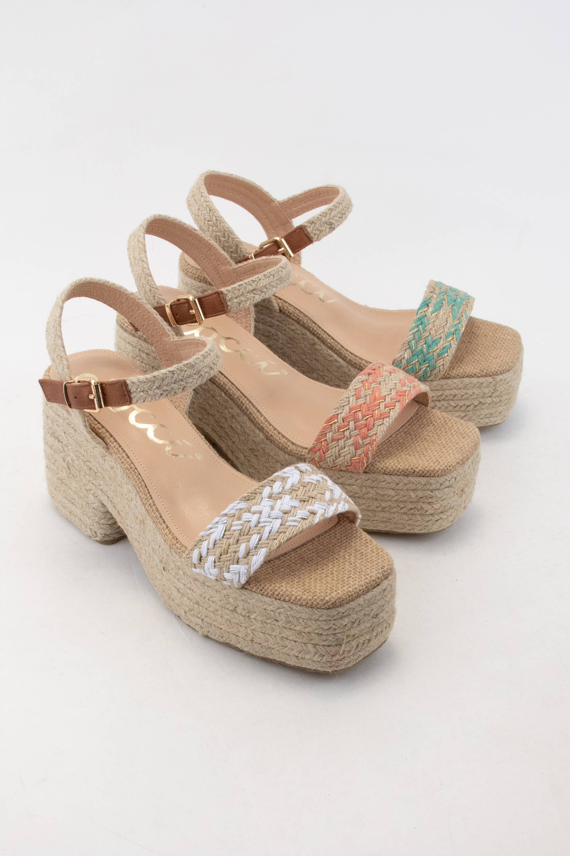 CCOCCI - Vendita all'ingrosso Scarpe con plateau - Donna - SANDALI RIMA ESPADRILLES WRAPPED CHUNKY CON TACCO PLATEAU3