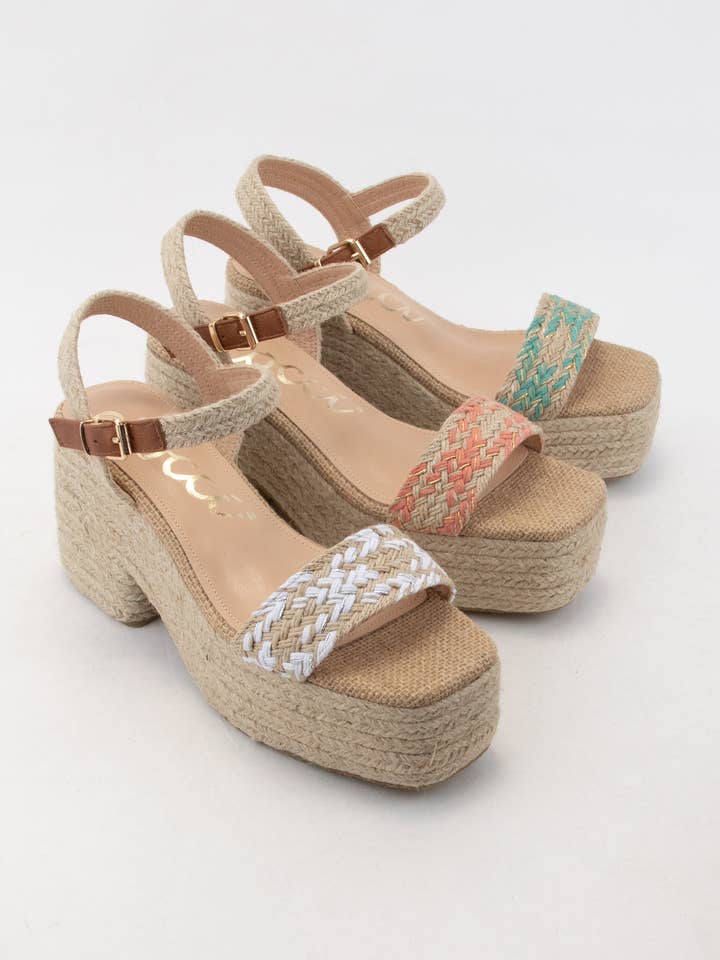 CCOCCI - Vendita all'ingrosso Scarpe con plateau - Donna - SANDALI RIMA ESPADRILLES WRAPPED CHUNKY CON TACCO PLATEAU3