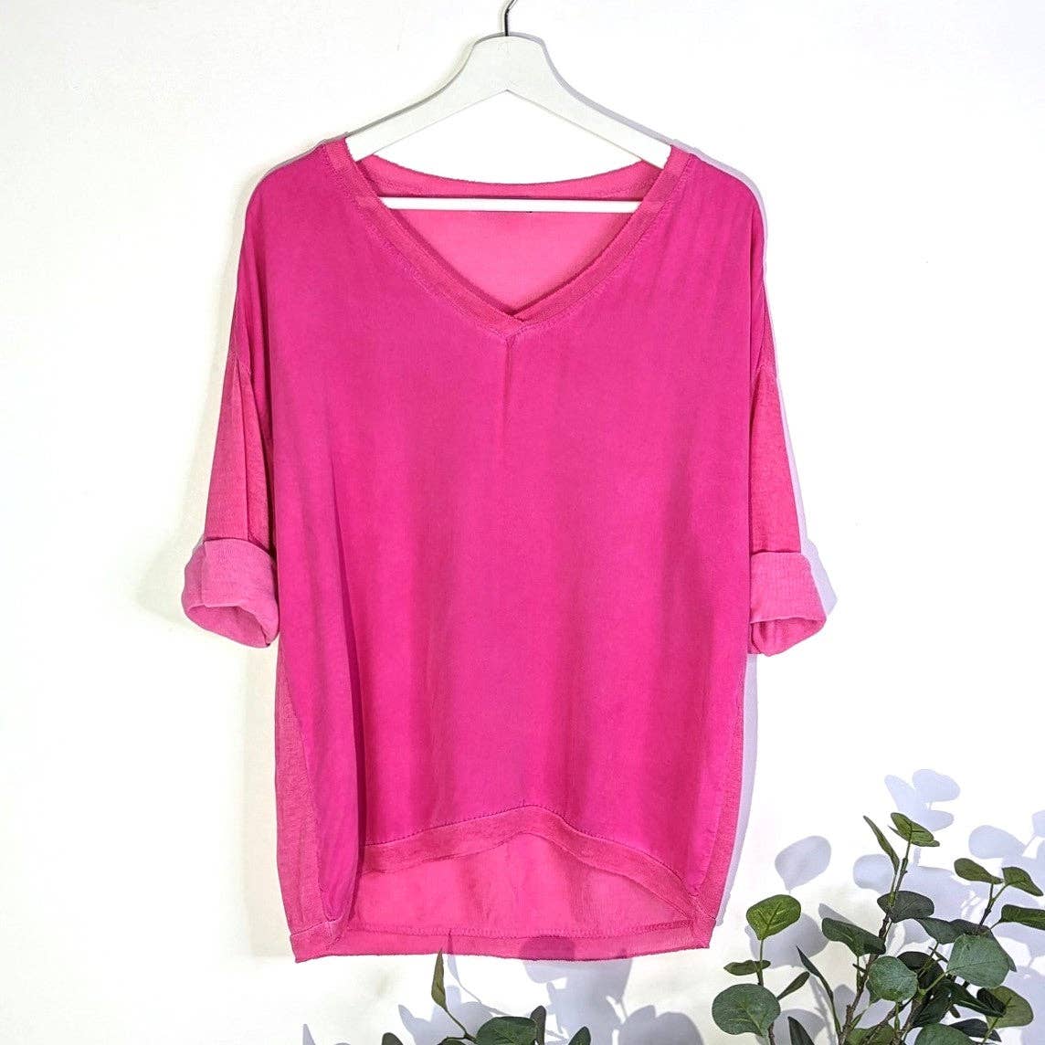 Tempest Designs - Wholesale T-Shirt - Women's - Viscose lyocell mix V-neck vintage wash hi-lo top (M)4