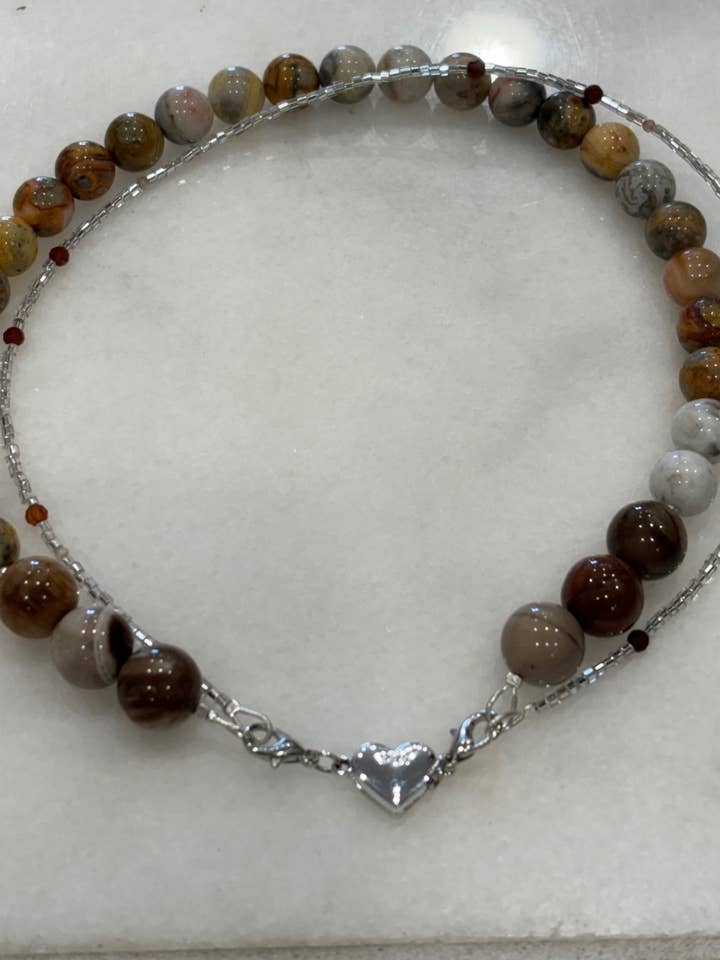 Colors of Agate (Gemstone Choker) for wholesale by Meditate With Mala, LLC