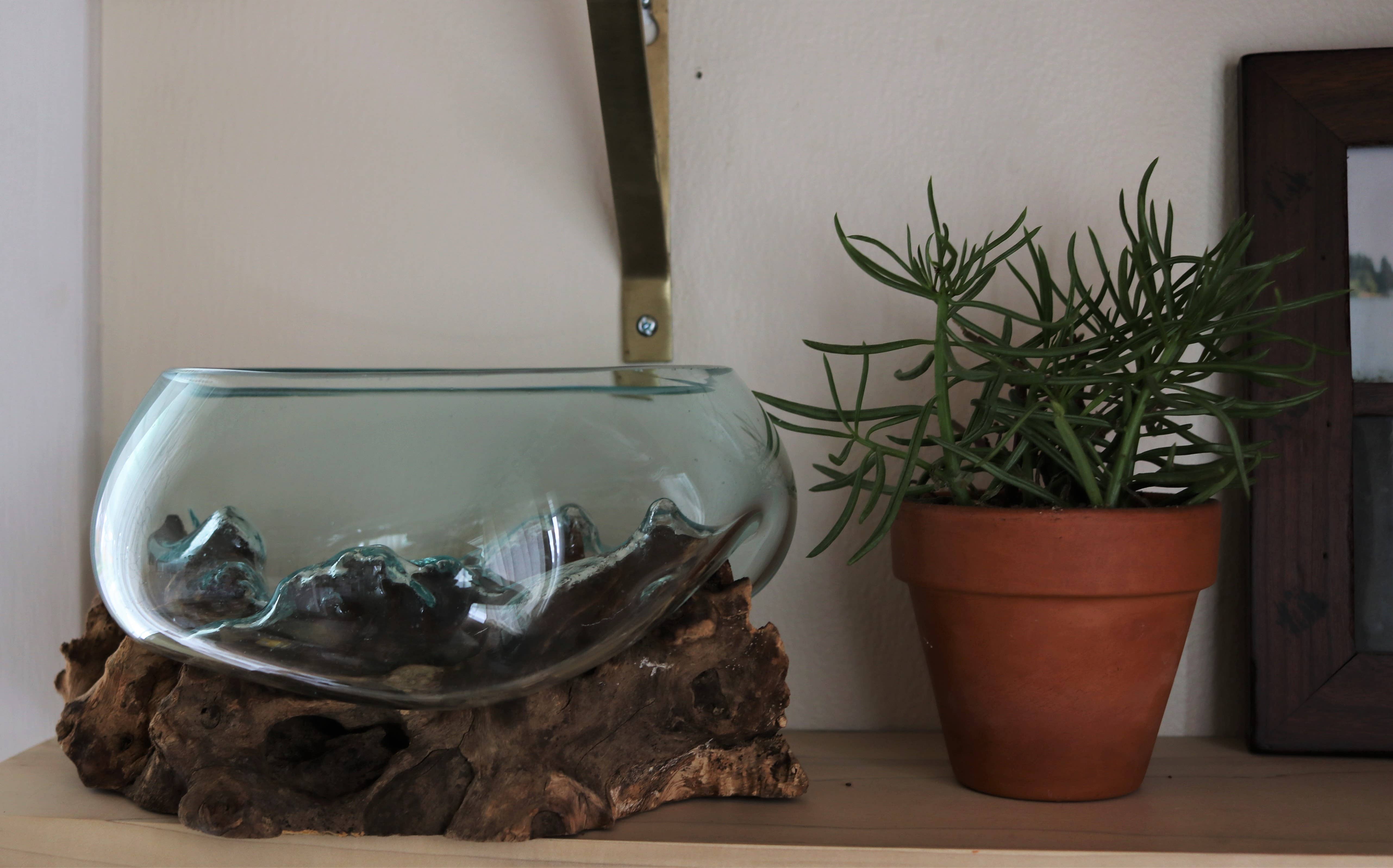 Cohasset Gifts - Wholesale Decorative Tabletop Object - Wide Mouth Cohasset Molten Glass - Approx 24cm across3