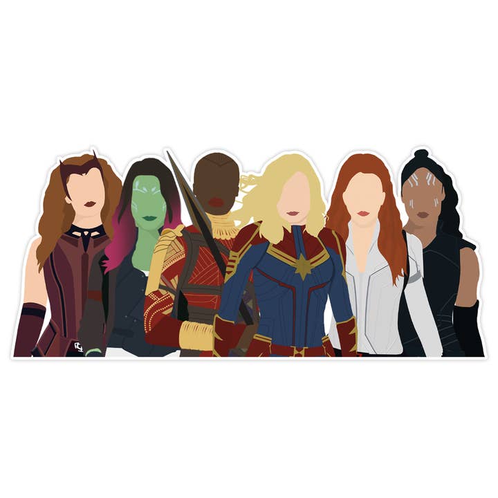 Female Avengers Sticker Small for wholesale by Shop Trimmings