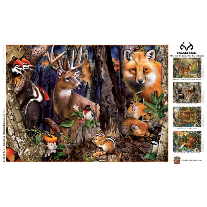 Masterpieces Puzzles - Wholesale Puzzle - Adult - Realtree - Forest Gathering 1000 Piece Puzzle