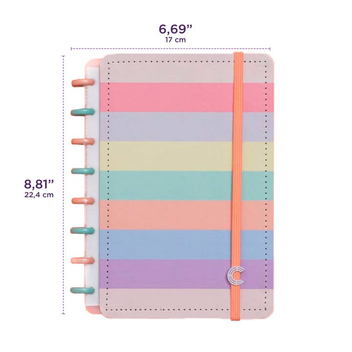 Create a Notebook - Wholesale Notebook - Rainbow Discbound Notebook Small 5.8 x 8.3 Inches1