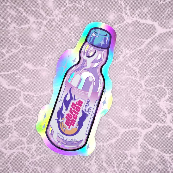 ULTRAMELON Ramune Holo Sticker for wholesale by Ultra Melon