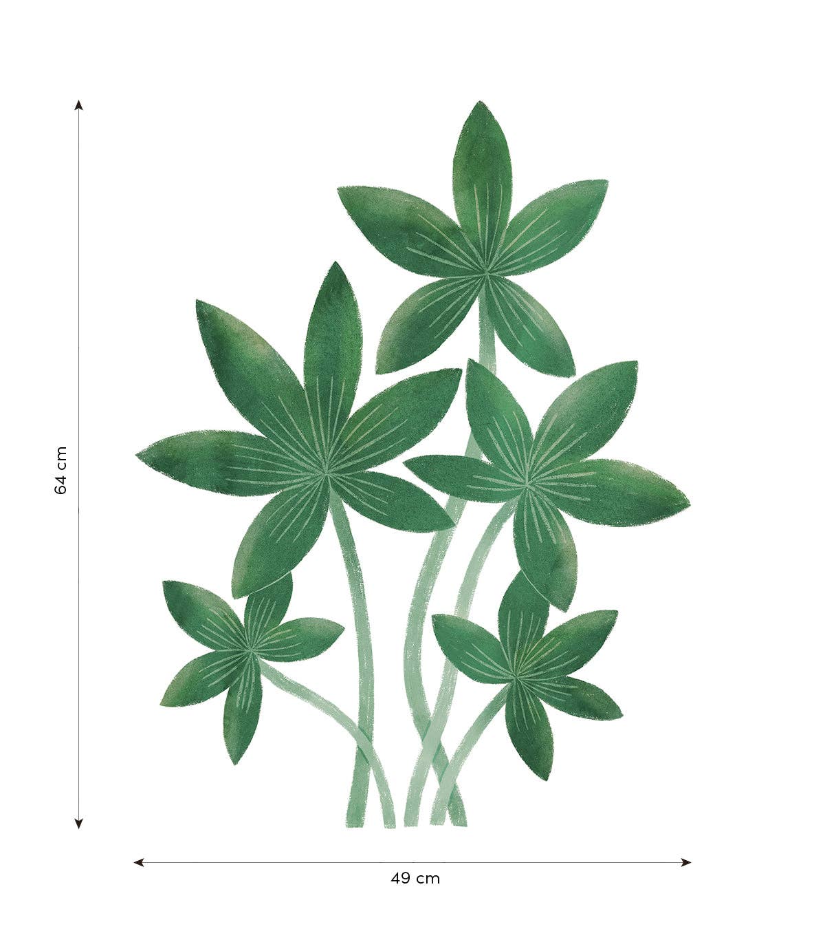 LILIPINSO - Venta al por mayor Pegatina - YATSUNI - Adhesivos de pared - Vegetations tropicales (S1565)3