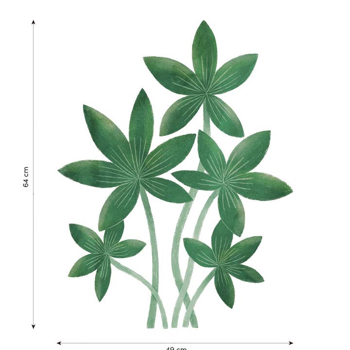 LILIPINSO - Venta al por mayor Pegatina - YATSUNI - Adhesivos de pared - Vegetations tropicales (S1565)3