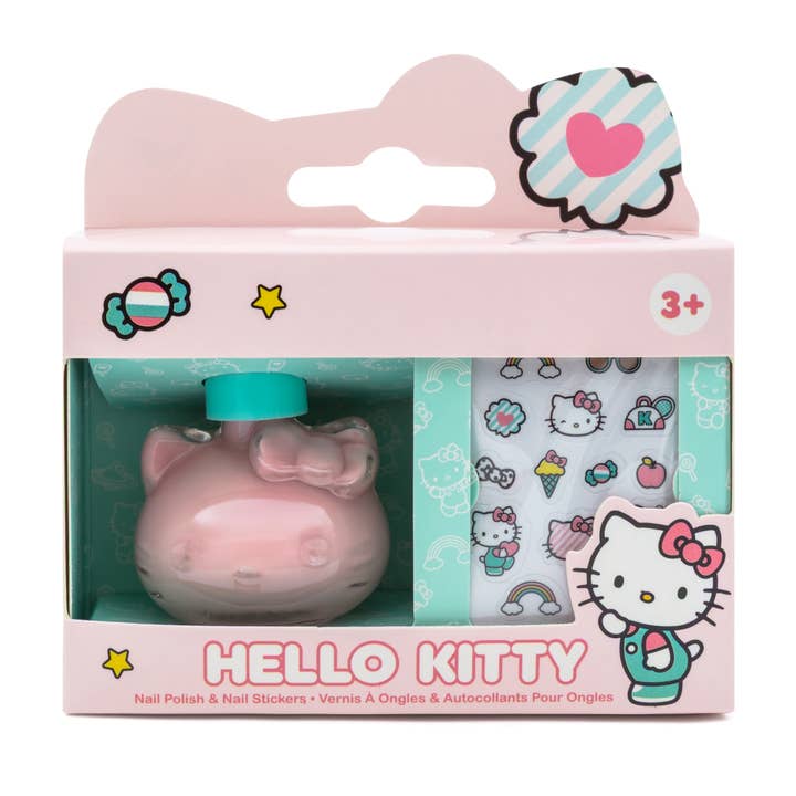 Set di smalto a forma di Hello Kitty e adesivi per la vendita all'ingrosso da parte di Kokomo Studio