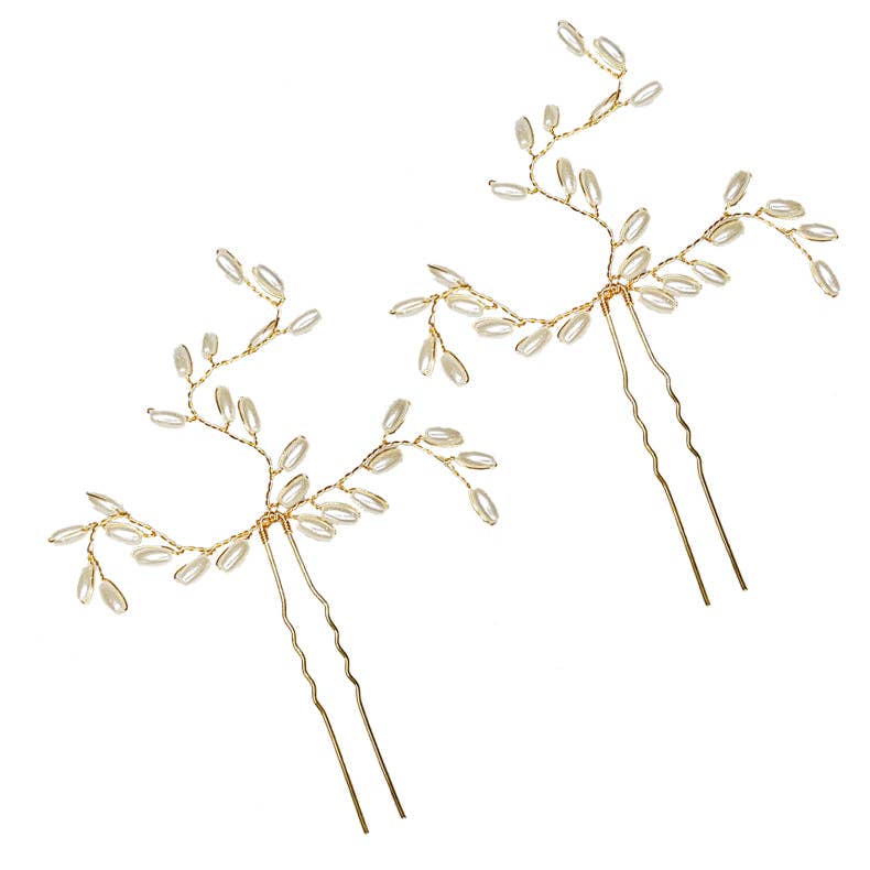 Pink Pewter - Vente Épingles à cheveux - Zara - Arbre tissé de perles (2pc)0