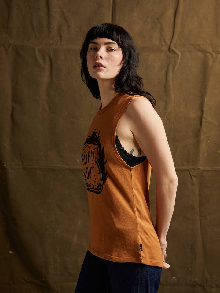 Pyknic – Engroshandel T-shirt med print - Dame – Brændt ud Muscle Tee4