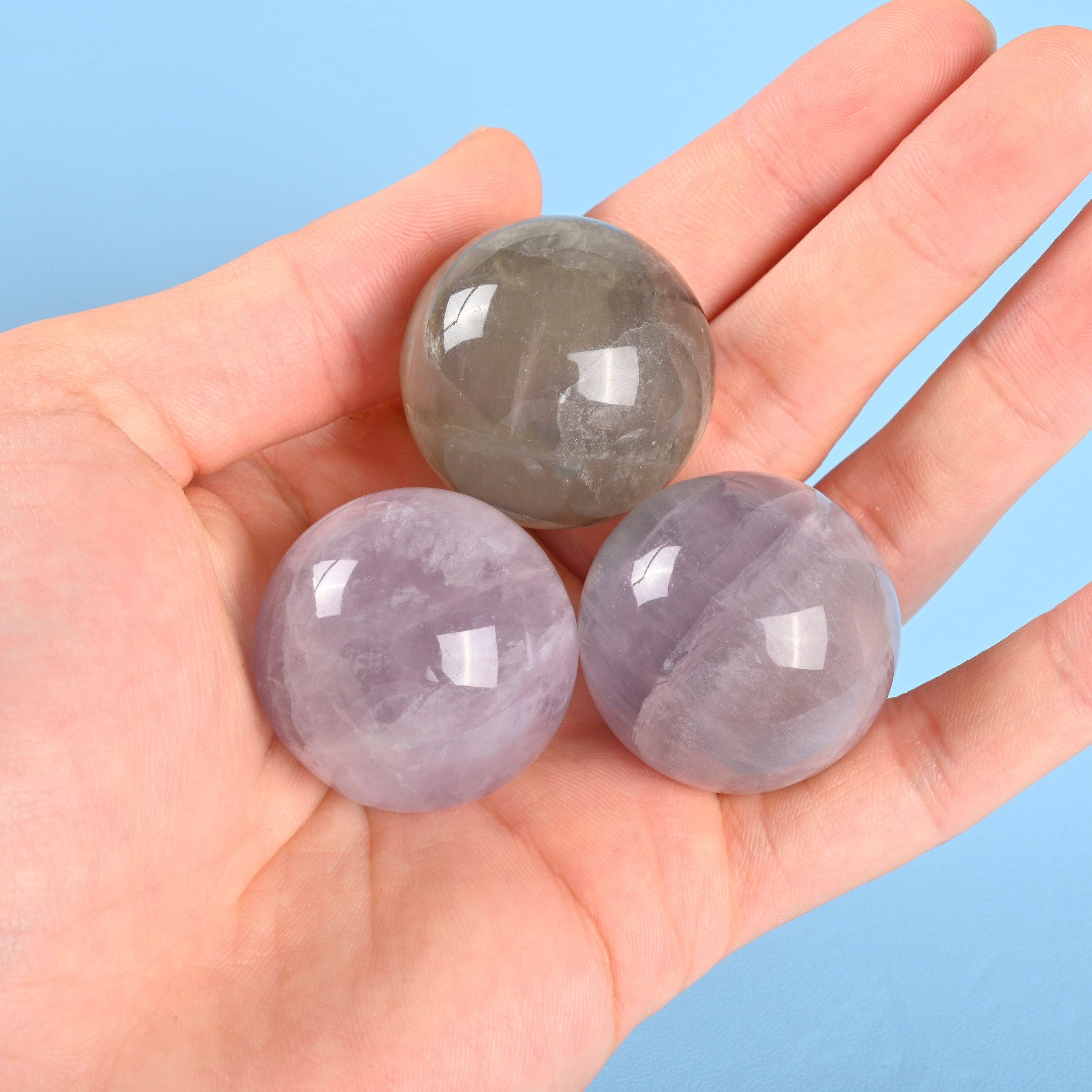 ilovebeadsusa - Wholesale Spiritual Stone/Crystal - 30,40,50mm Natural Fluorite Sphere Crystal Ball4