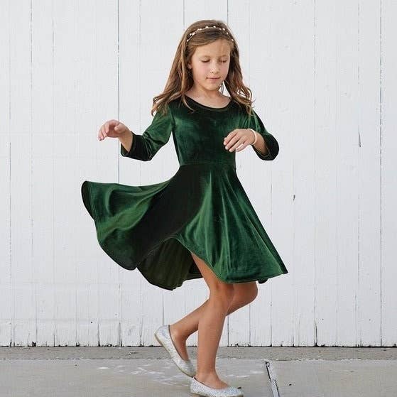 Fi and Me - Wholesale Dress - Kids - Girls Velvet Twirly Dresses - In stock immediates5