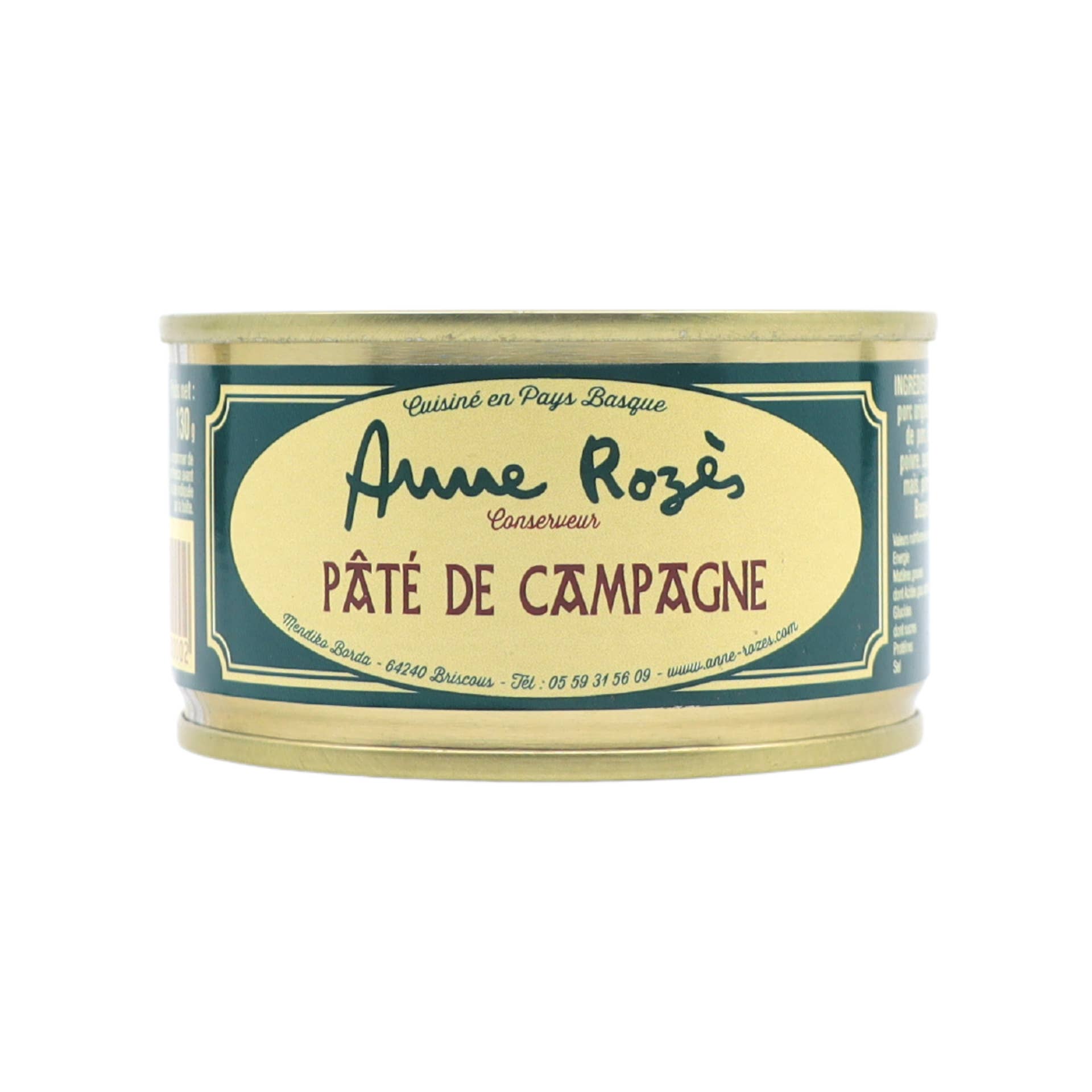 Anne Rozès - Wholesale Tinned Fish - Country Pâté 130g
